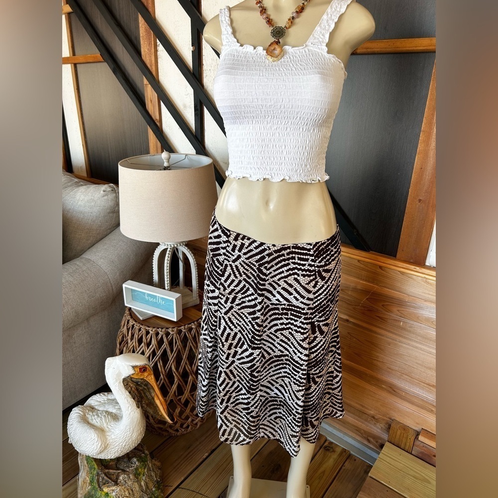 RN collection New York brown/ cream skirt size 12 women’s skirt